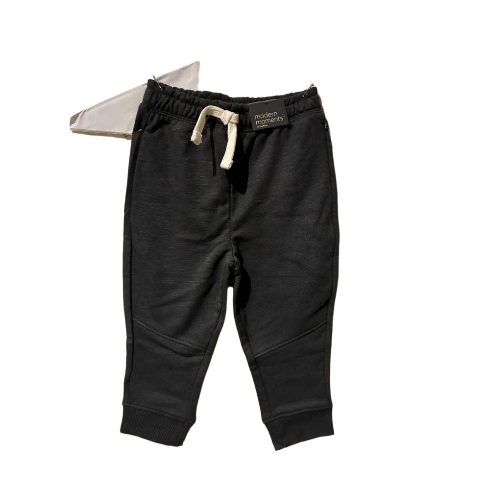 Modern Moments‎ by Gerber Toddler Boys Girls Dark Grey Organic Cotton Joggers 2T